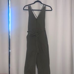 Olive Green full length Jumpsuit
